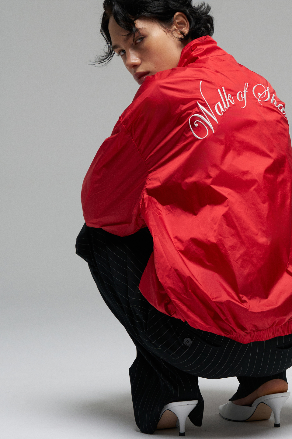 Бомбер из нейлона с вышивкой, фото 2