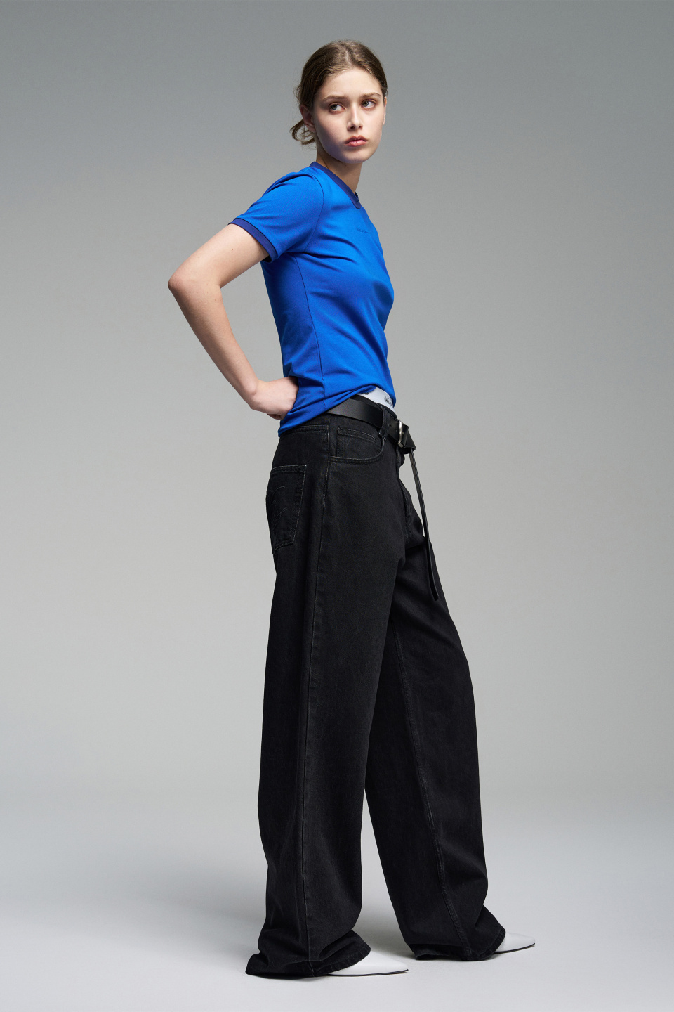 Прямые джинсы из плотного денима, фото 3