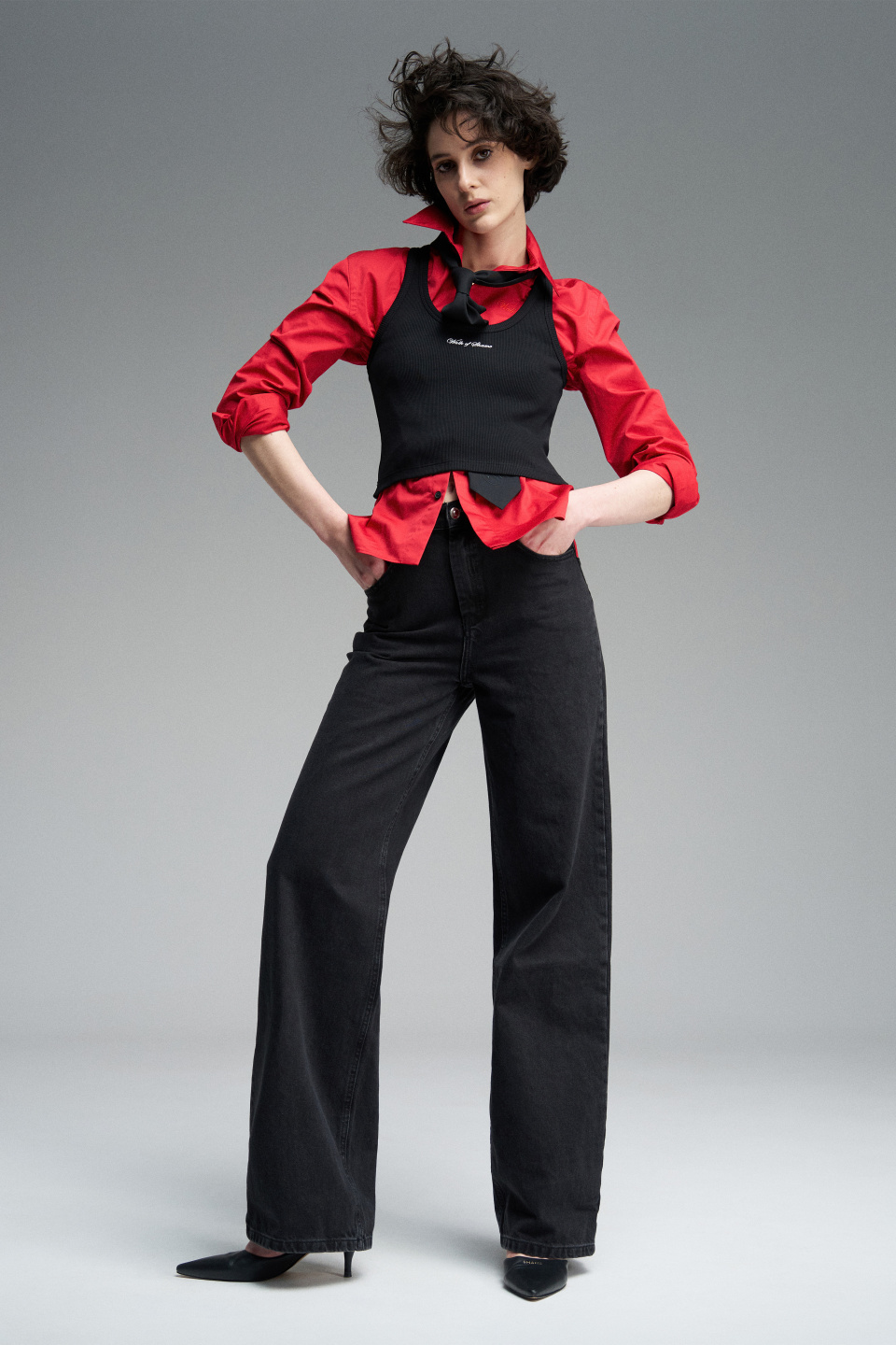 Прямые джинсы из плотного денима, фото 1