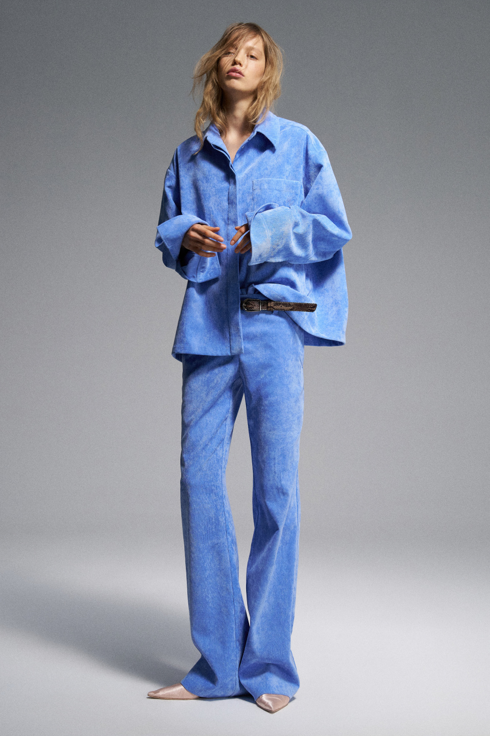 Брюки женские soft blue velvet, фото 1