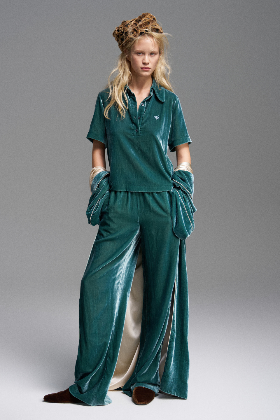 Пижамные брюки из бархата, фото 2