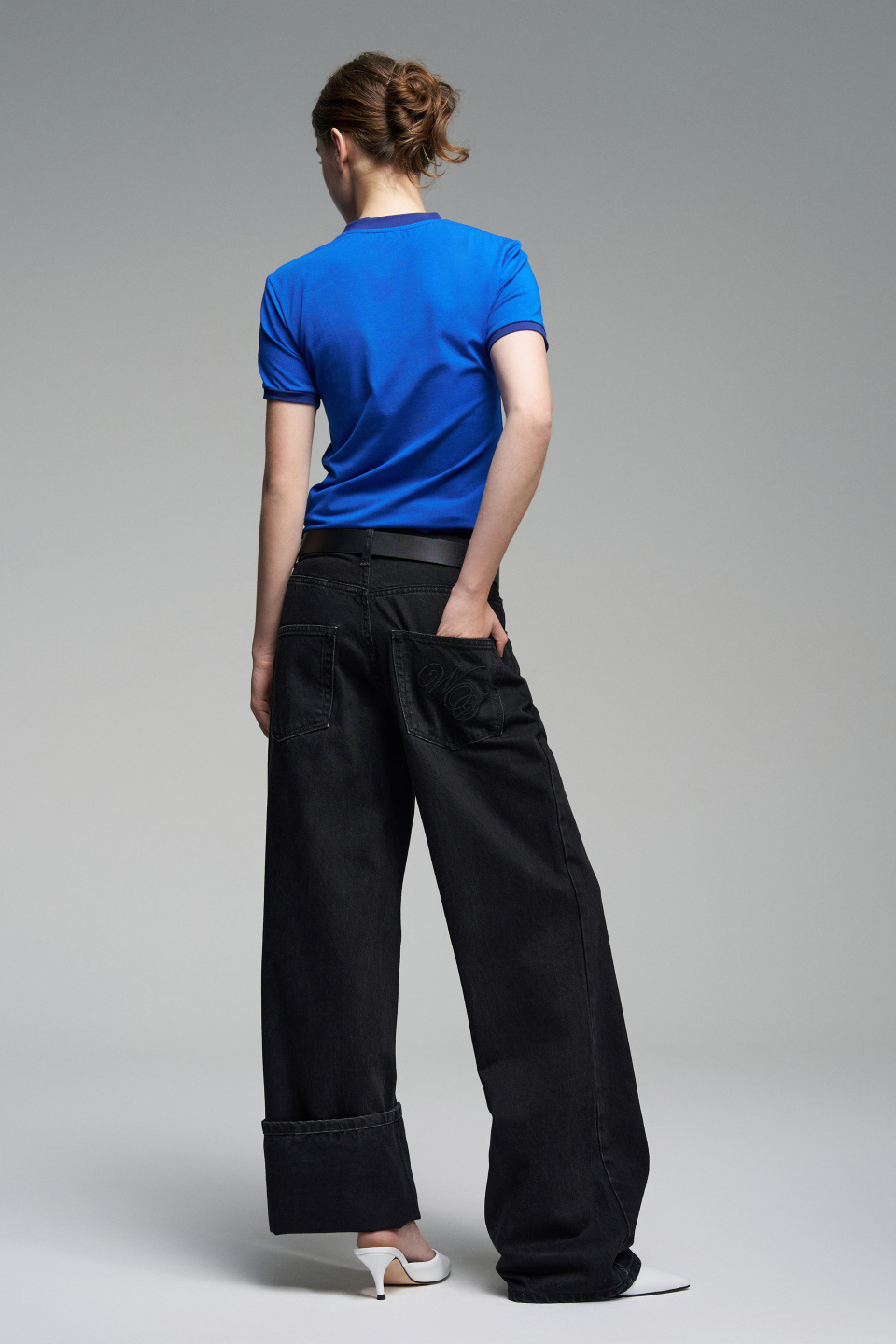 Прямые джинсы из плотного денима, фото 4