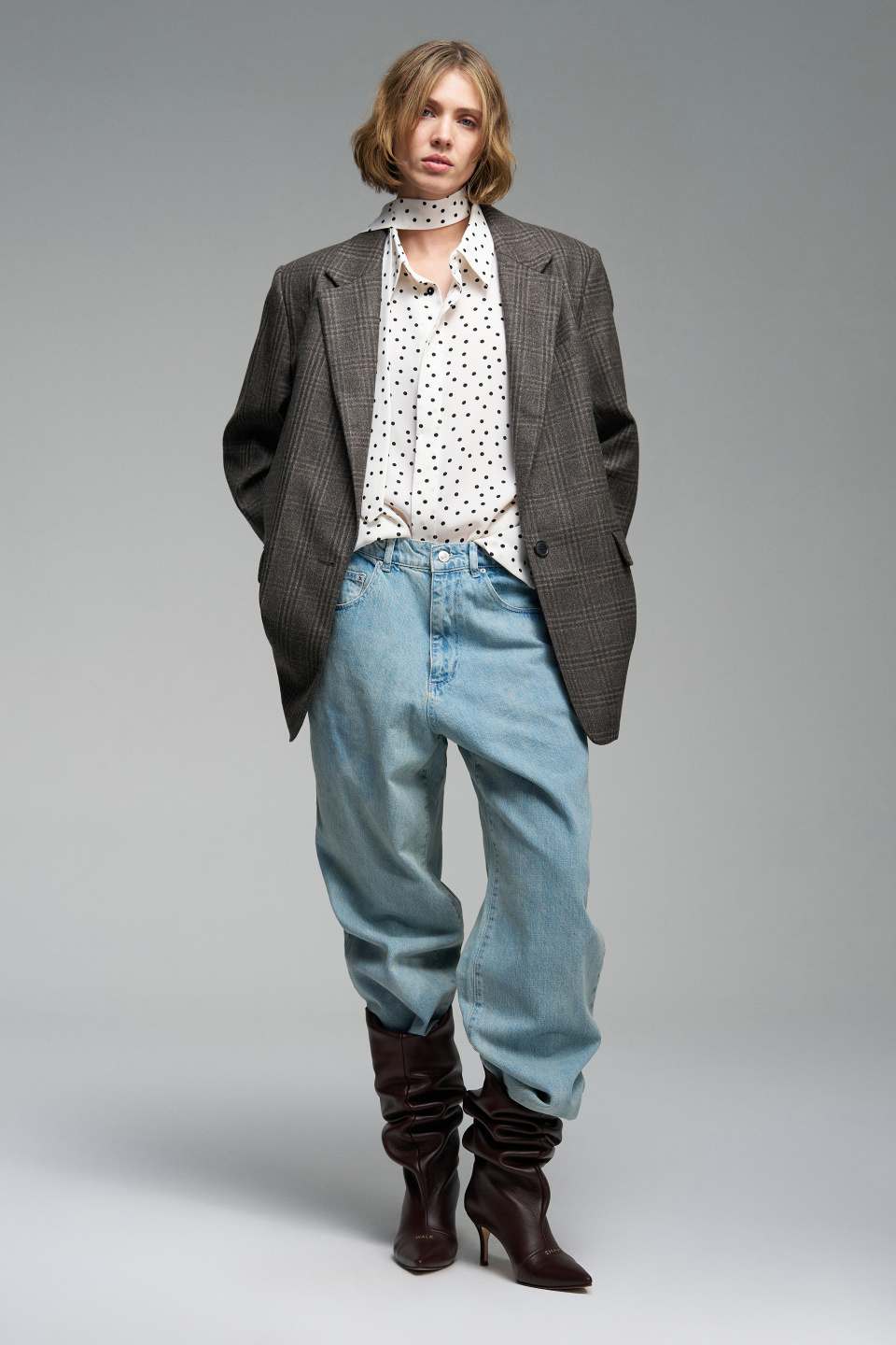 Коричневые высокие сапоги, фото 5