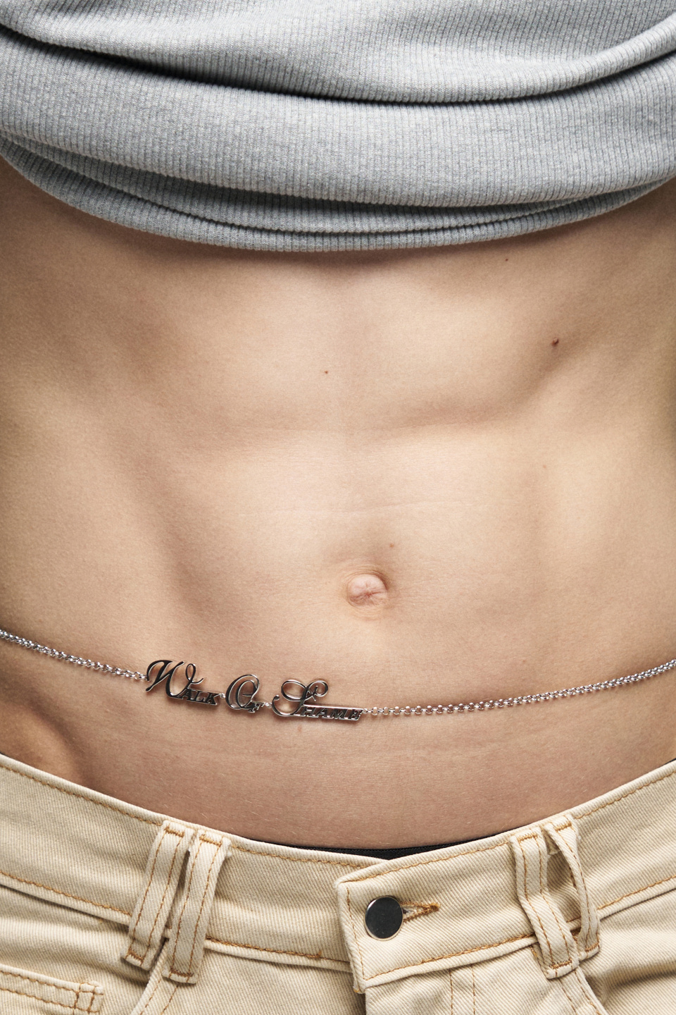 Пояс-ремень с серебряным логотипом «Walk of Shame», фото 1